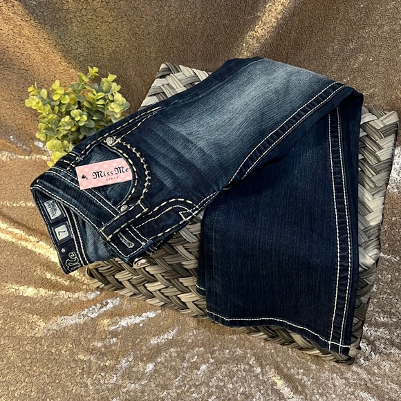 Miss Me Other - Girls Miss Me kids size 7 Bootcut jeans dark wash NWT.  Brand New.